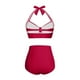 thumbnail image 5 of Trajes de Baño Mujer Conjunto de Bikini Push Up Sexy Para Mujer, Traje de Baño de Dos Piezas de Cintura Alta, Tankini Con Estampado Fruncido Retro, Para Playa, Piscina y Fiesta 1847, 5 of 5