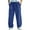 Dark Blue, variant on Enjoytime Pants for Men Solid Color Drawstring Straight Leg Trousers Beach Vacation Casual Loose Plus Size Pants with Elastic Waist and Pockets Orange L