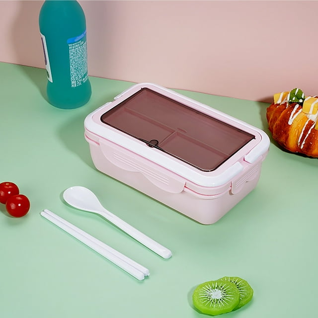 TIMIFIS Bento Box Divided Lunch Box, Microwave Heated Plastic Lunch Box, Microwave Oven Student Meal Box Office Worker Portable Tableware Meal Box Lunch Box