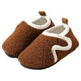 thumbnail image 2 of Pantuflas planas y cálidas fdgzhd (marrón oscuro talla 30-31 longitud interior 17 5 cm), 2 of 8