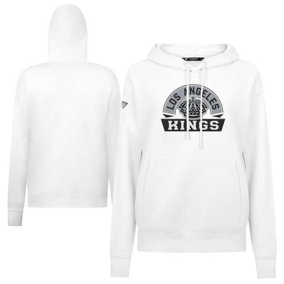 Women's Levelwear White Los Angeles Kings Adorn Banner Arch Pullover Hoodie