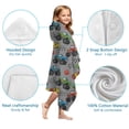 thumbnail image 7 of Gray Crash Monster Cartoon Trucks Pattern Hooded Bath Towel，60"x35" for Ages 3 To 12 Kids, Quick Dry Lightweight Soft Microfiber Hood Beach Towel Cover Up for Kids, 7 of 7