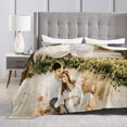 thumbnail image 4 of Personalised Blanket Custom Blanket with Photos Text.Custom Blanket with 1-9 Photo Collages.Flannel Blankets for Family Birthday Wedding Gift Fits Couch Sofa Bedroom Living Room-80cmX120cm, 4 of 6