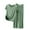 Mint Green, variant on Timegard Lounge Sets for Women 2 Piece Pajamas Round Neck Tee Bow Tie Pants Summer Outfits Homewear