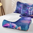 thumbnail image 4 of Erosebridal 3D Cartoon Unicorn Quilt King For Kids,Cute Magic Animal King Coverlet Set,3-Piece, 4 of 7