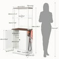 thumbnail image 3 of White Pet Feeding Station with Storage Cabinet, 2 Feeding Bowls and Adjustable Baffle Panel for Dog Cat, 3 of 12