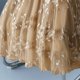 thumbnail image 2 of TaTaai Women High Waist Double Layer Mesh 3D Floral Appliqué Midi Skirt Lightweight Breathable Soft Machine Washable No Fading Versatile Daily Office Party Casual Wear Midi Skirt Gift, 2 of 7