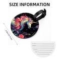 thumbnail image 5 of Unicorn 2pcs PU Leather Round Bag Tags with Privacy Cover and Name ID Tag - Suitcase Tags for Travel Luggage, Handbags, Backpacks, School Bags, 5 of 6