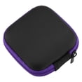 thumbnail image 2 of Estuche portátil para almacenamiento de auriculares pequeños, bolsa de transporte, caja (púrpura), 2 of 8