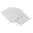 thumbnail image 1 of Unique Bargains 14x10cm Microfiber Pouch, 5Pcs Soft Storage Drawstring Gift Bag, White, 1 of 5