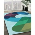 thumbnail image 2 of Ahgly Company Indoor Rectangle Patterned Greenish Blue Green Area Rugs, 8' x 12', 2 of 6
