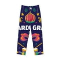 thumbnail image 2 of Vsdgher Happy Mardi Gras Print Mens Pajama Pants Sleep & Lounge Pants, PJ Bottoms With elastic waistb and Pockets, 2 of 5