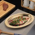 thumbnail image 4 of FONDOTIN 1Pcs Easy to Clean Elliptical Dinner Plate For Hotels 11.8X7.9X0.8In, 4 of 8