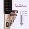 thumbnail image 3 of Negative Ion Hair Straightener Brush Hair Straightener Comb Hot Brush Hair Straightener with Anti-Scald Feature, Auto Temperature Lock & Auto-Off Function, 3 of 5