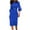 Blue, variant on vdgthytj Women Plus Size Pencil Dress Elegant 3/4 Puff Sleeve Wedding Guest Cocktail Party Midi Dresses with Belt