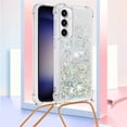 thumbnail image 7 of for Samsung Galaxy S23 FE Clear Case with Crossbody Lanyard, Glitter Sparkly Bling Quicksand with Detachable Adjustable Shoulder Neck Strap Cover Cases for Samsung S23 FE QKG Silver, 7 of 7