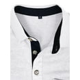 thumbnail image 3 of MAWCLOS T-Shirts pour Hommes Polo à Boutons Col à Revers Hauts d'Été Décontractés Plage Manches Courtes Blouse Blanche 3TG, 3 of 4