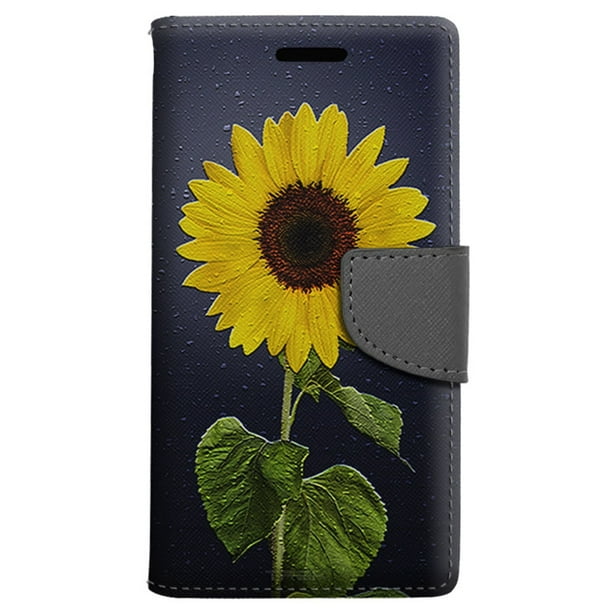 Samsung Galaxy J3 17 Wallet Case Sunflower Portrait Case Walmart Com Walmart Com