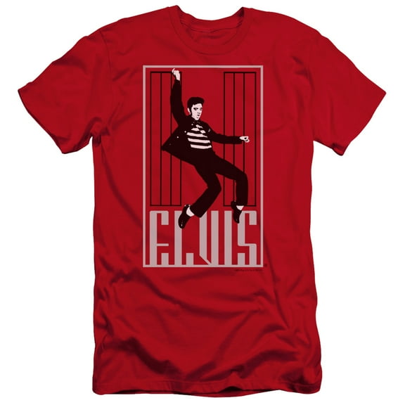 Elvis Presley One Jailhouse Premium Slim Fit 30/1 T-Shirt Red
