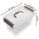 thumbnail image 2 of WYT Caja con pestillo de almacenamiento transparente, paquete de 6 contenedores organizadores de almacenamiento con manija y tapas, 3.5 cuartos, 2 of 5