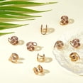 thumbnail image 5 of 1 Set Hobbspring 10Pcs Stainless Steel Spiral Pad Cuff Earrings Wire Wrap Jewelry for Non-pierced Ears Rose Gold 14x9x10.5mm, 5 of 8