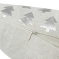 thumbnail image 2 of JWH Christmas Tree Pillow Covers Silver Foil Print Throw Pillow Case Square Shape Room Decorative Rustic Accent Pillow Cover 16x16 Inch, 2 of 8