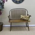 thumbnail image 5 of Contemporary Home Living Arched Back Rectangular Bench with Armrest - 44" - Brown, 5 of 9