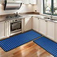 thumbnail image 3 of Kitchen Rugs Sets Of 2,Blue Black Geometric Pattern Anti Fatigue Kitchen Mat Rugs Non Slip Washable,Decorative Kitchen Floor Mats for Kitchen,Sink,Laundry,17"x47"+17"x47", 3 of 5