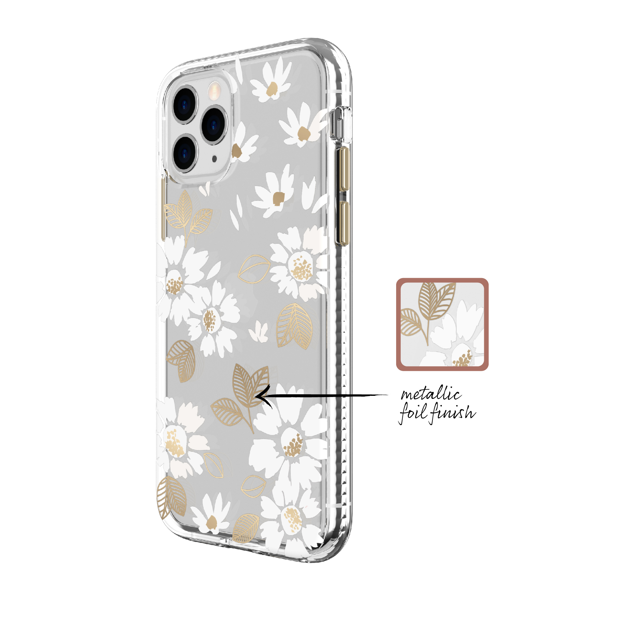 Clear White Floral Phone Case for iPhone 11 Pro - image 4 of 5