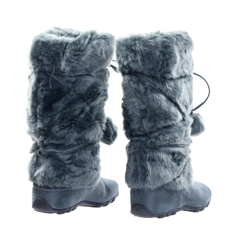 New Infant Toddler Girls Winter Casual Faux Fur Suede Plain Bootie Shoes**283