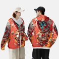 thumbnail image 5 of Logiee Space Skeleton Art Print Men's Women Light Jacket Full Zip Sun Protection Hoodie Long Sleeve Sun Shirts for Men Hiking Fishing Zip Pockets-3X-Large, 5 of 8