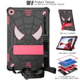 thumbnail image 6 of for Lenovo Tab M10 (3rd Gen) 10.1 TB-328F Silicone PC Kids Case, with 2-way Angles Stand + Adjustable Shoulder Strap + Pencil Holder Heavy Duty Protection Shockproof Rugged Case,Black+Rose, 6 of 6