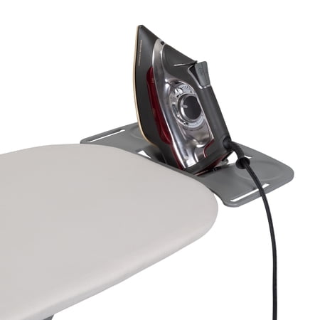 BETTER HOMES & GARDENS WIDE‑TOP IRONING BOARD – 47″ X 38″, ADJUSTABLE HEIGHT, STEEL FRAME, BUILT‑IN IRON REST AND CLOTHES RACK, NON‑SLIP FEET, GREY
