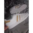 thumbnail image 1 of Adi-das Superstars White/ Golden Beige Sz11.5, 1 of 6