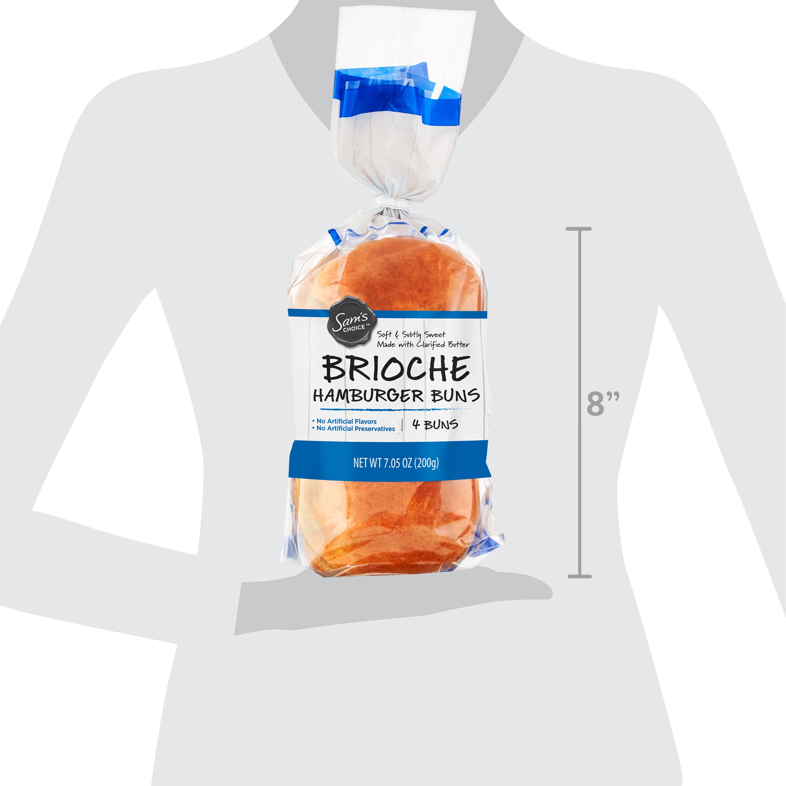 Sam's Choice Brioche Hamburger Buns, 7.05 oz, 4 Count