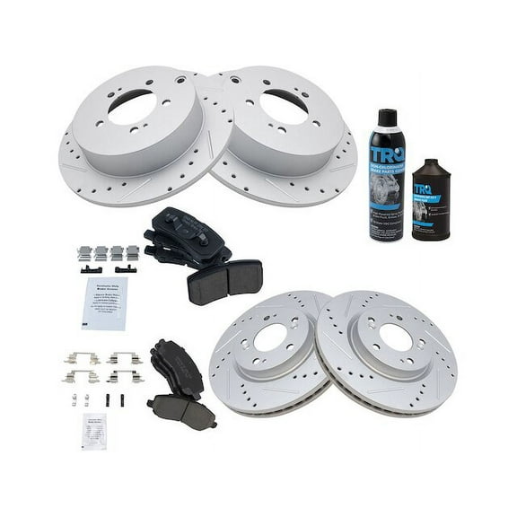 Front and Rear Brake Pad and Rotor Kit - Compatible with 2007 - 2012 Mitsubishi Outlander SE 2008 2009 2010 2011