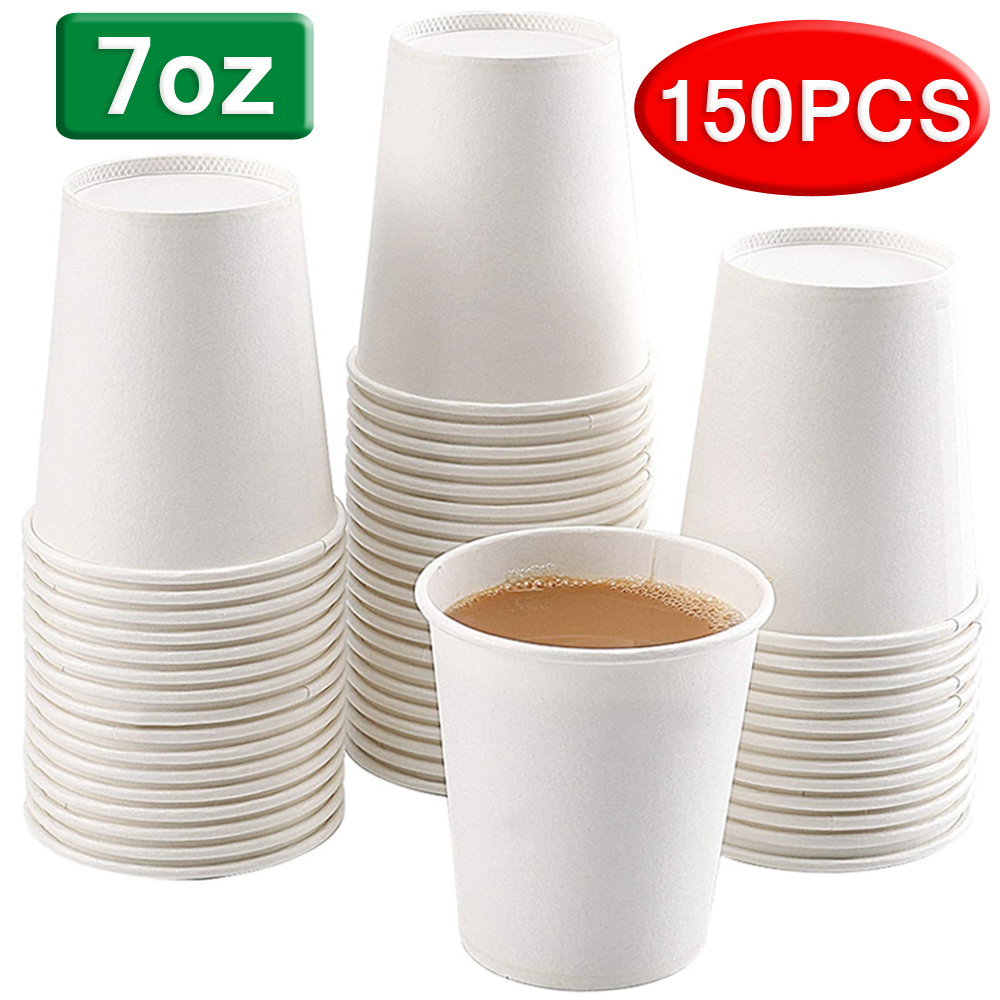 50pcs Disposable Paper Cups, 9oz Sturdy Hot Beverage Cups, White Paper  Coffee Cups, Paper Cups, Bathroom Cups, Mouthwash Cups, Paper Sampling Cup,  Disposable Drinking Cup, Small Paper Cup For Party, Home And