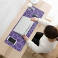 thumbnail image 3 of Long Mouse Pads for Desk,Purple Leopard Print Desk Mats on Top Of Desks, Desk Mouse Pad Extra Large with 3mm Non-Slip Base and Stitched Edge for Gaming,Office,Work,Home 31.5"x11.8", 3 of 6