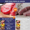 thumbnail image 5 of ARDIKAMA Vacuum Sealer Machine with Starter Kit, 8Modes 85KPA Fully Automatic Air Sealing for Food Storage, Vacuum Storage Saver, Build-in Cutter, Dry & Moist Food Modes, Air Suction Hose,Kitchen Use, 5 of 7