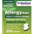 GenCare 24 Hour Allergy Relief Cetirizine HCl 10 mg (200 Caplets