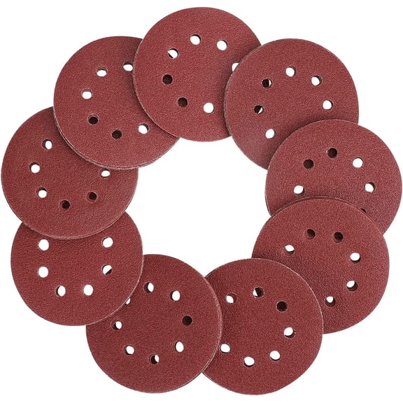 80-Piece Sanding Disc Set,5-Inch 8-Hole Hook and Loop Sanding Discs, 60, 80, 100, 120, 180, 240, 320, 400 Grits Sandpaper for Random Orbital Sander(Not for Oscillating Tools or Mouse Sander)