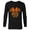 Black, variant on Disney Minnie Mouse Head and Ears Icon Fall Leaves - Long Sleeve T-Shirt for Men - Customized-White