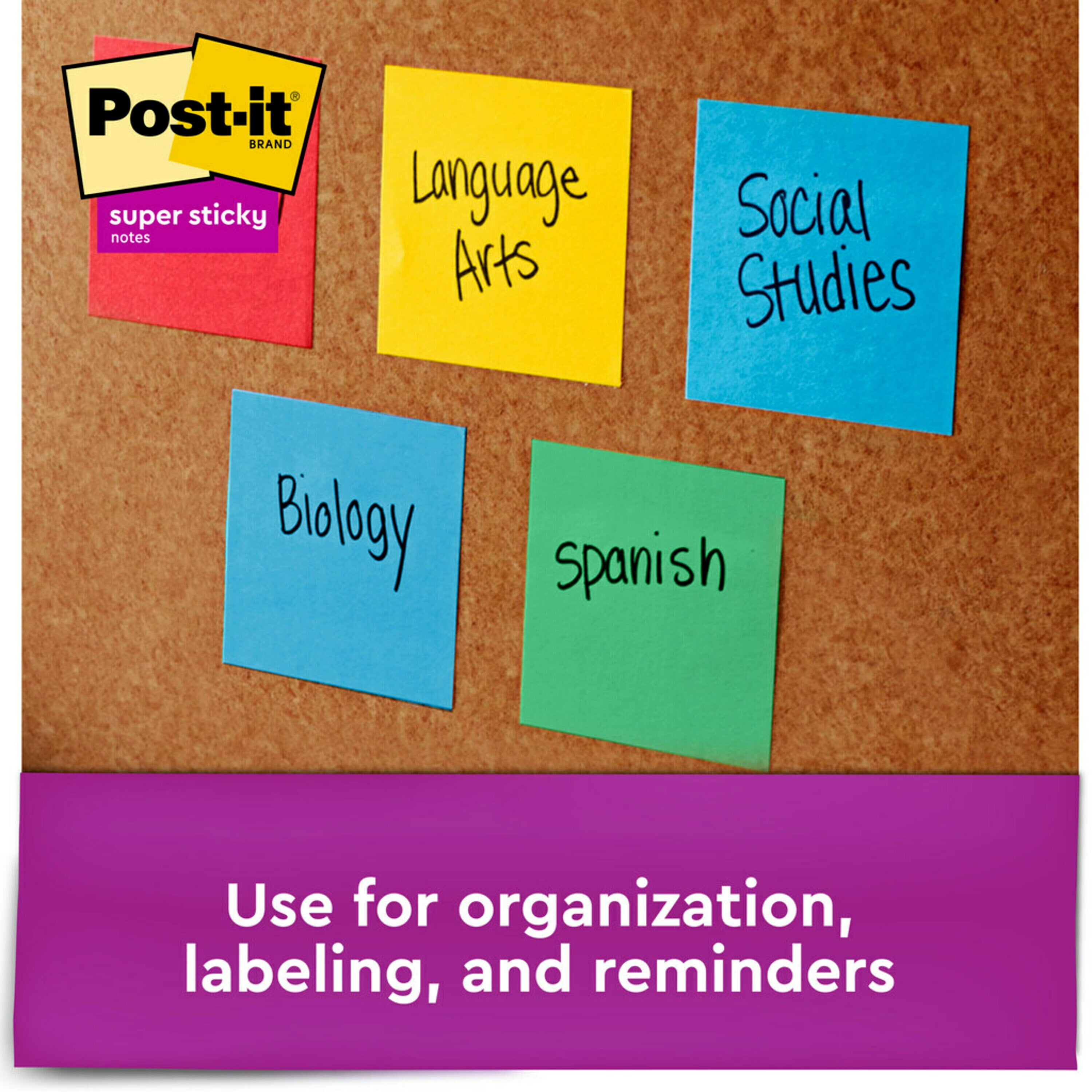 Post-it® Super Sticky Notes - Assorted, 3 x 3 in - City Market
