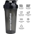 thumbnail image 4 of Smartshake Lite Paquete de 4 Botellas Coctelera de Proteínas 800 ml | 27 oz - Tapa roscada a prueba de fugas - Sin BPA - Unisex - Gris niebla, Verde militar, Negro, Azul marino, 4 of 5
