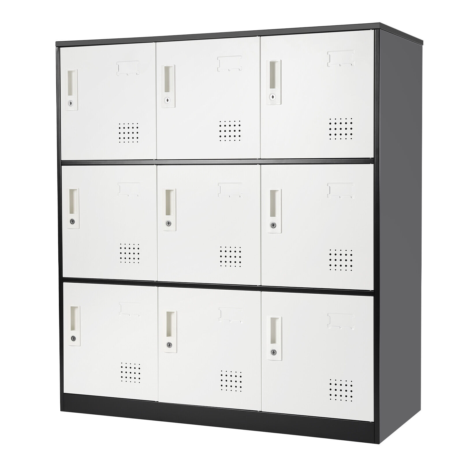 Oukaning 6/9 Doors Metal Storage Lockers Office Playroom School