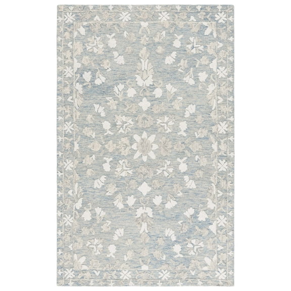 SAFAVIEH Marquee Lucille Floral Area Rug, Blue/Grey, 5' x 8'