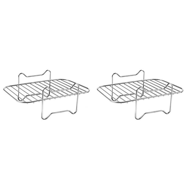 2X Estante de Freidora de Aire para Freidoras de Aire de Doble Cesta, Estante Deshidratador para Accesorios de Freidora de Aire Ninja Foodi DZ201 DZ401