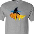 thumbnail image 4 of Inktastic Funny Goldfish with Shark Fin T-Shirt, 4 of 5