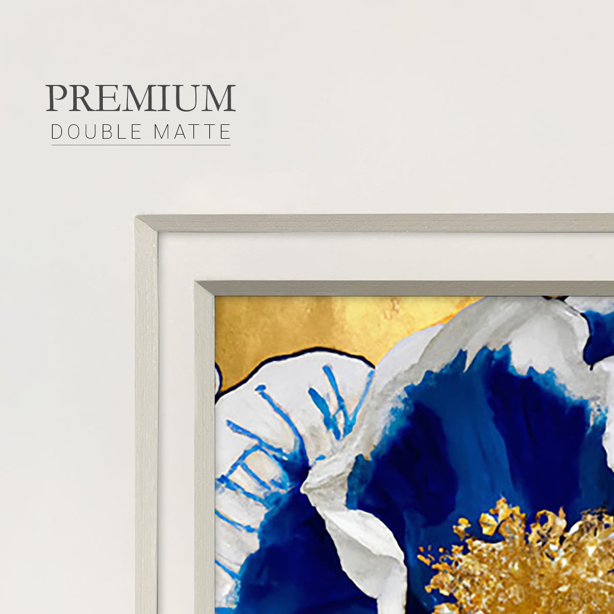 Glue and Gold FloralPremium Framed Print