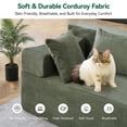 thumbnail image 6 of BEHOST 105" Modular Sectional Sofa for Living Room, L Shaped Cloud Couch, No Assembly Required, Green, 6 of 10